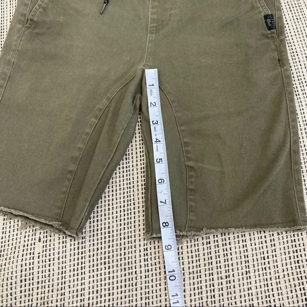 Nitrous Black olive green boys size medium drawstring pull on shorts